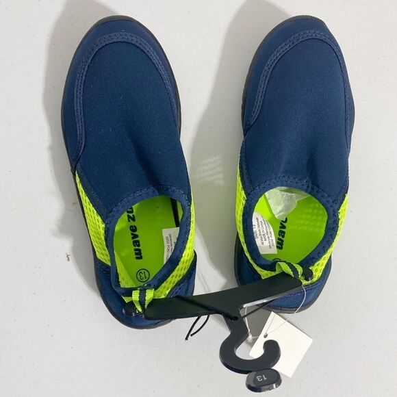Wave Zone Boys Navy & Lime Green Water Shoes, Toddler Size 9 - Picture 6 of 9